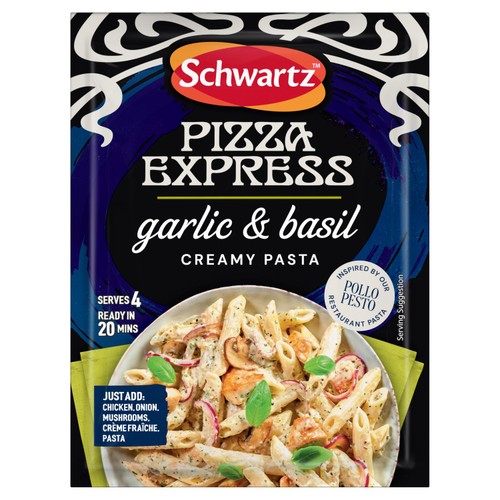 Schwartz x Pizza Express Garlic & Basil Creamy Pasta Bake Recipe Mix
