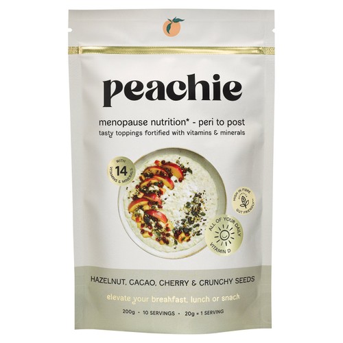 Peachie Hazelnut, Cacao, Cherry & Crunchy Seeds Topping