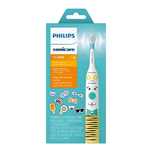 Philips Sonicare for Kids Electric Toothbrush, Design a Pet Edition, White