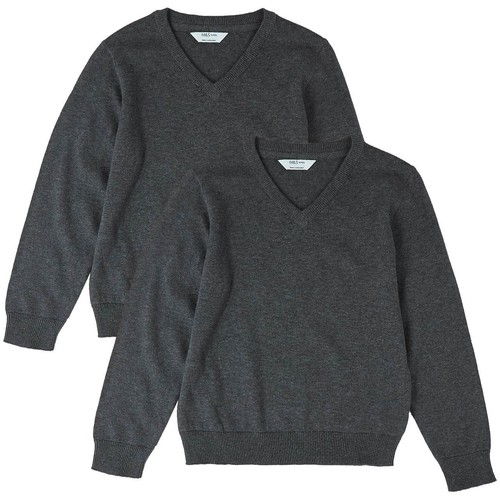 M&S Unisex Pure Cotton Jumper, 5-6 Years, Grey