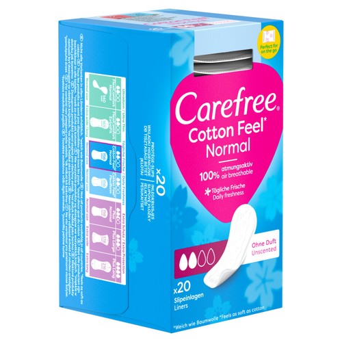 Carefree Cotton Breathable Pantyliners Single Wrapped