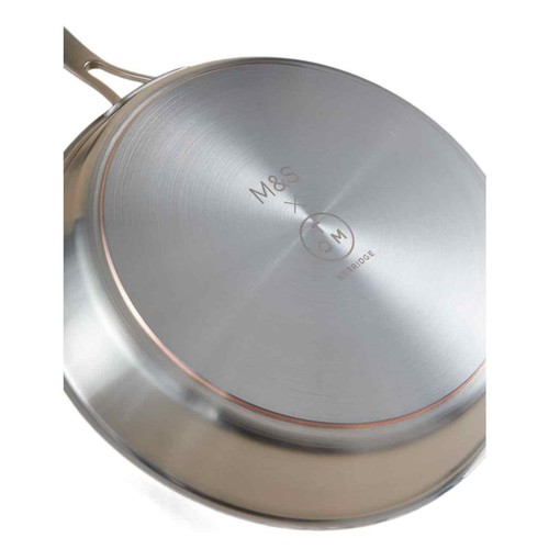 M&S X Tom Kerridge Stainless Steel 28cm Frying Pan, Silver