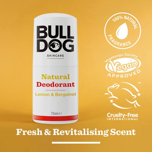 Bulldog Skincare - Natural Deodorant Roll-On Lemon & Bergamot