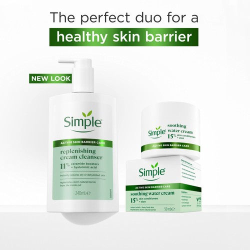 Simple Healthy Skin Barrier Replenishing Cream Cleanser 