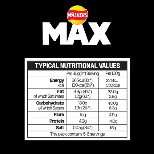 Walkers Max Strong Nuts Chili & Lime