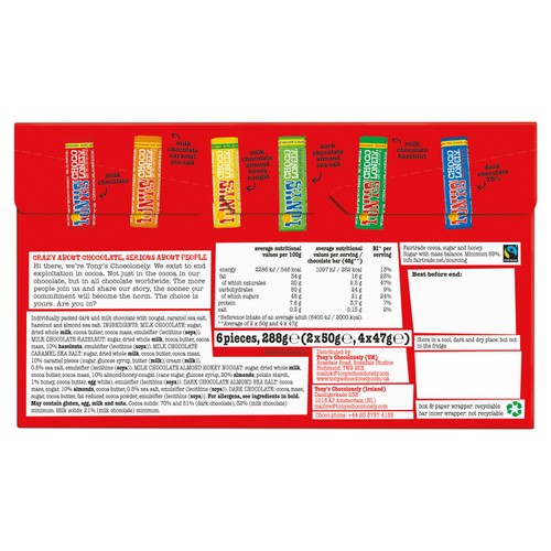Tony's Chocolonely Rainbow Tasting Pack Fairtrade