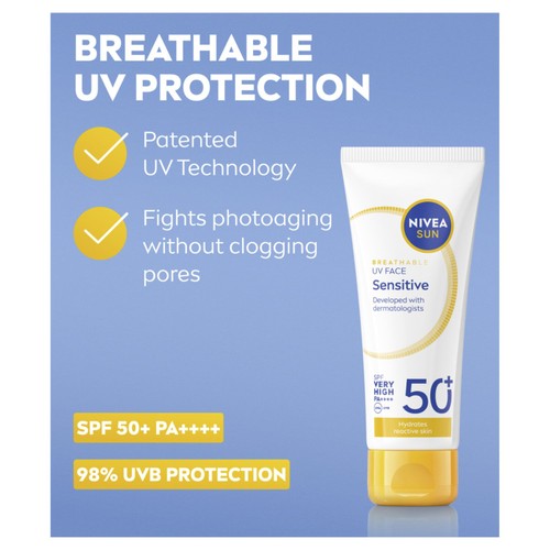 NIVEA SUN UV Face SPF 50 Sensitive Sun Cream