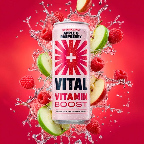 VITAL Drinks Sparkling Apple & Raspberry Vitamin Water