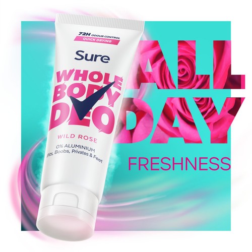 Sure Women Whole Body Wild Rose Cream Deodorant