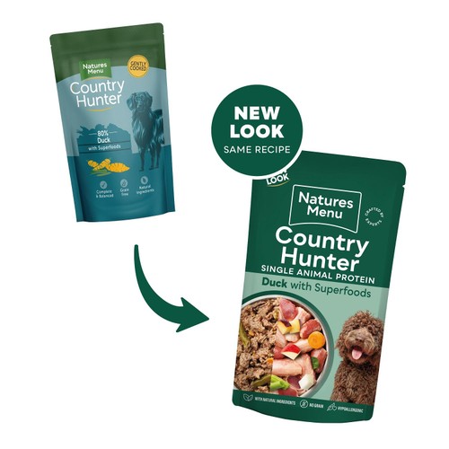 Natures Menu Country Hunter Duck Wet Dog Food Pouches