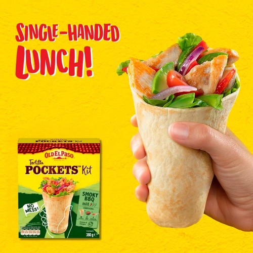 Old El Paso 8 Mild Smoky BBQ Tortilla Pocket Kits 380g