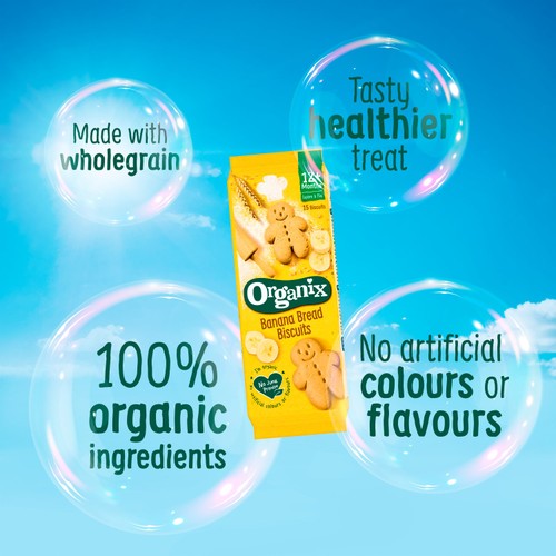 Organix Banana Bread Biscuits Toddler Snack 12+ Months