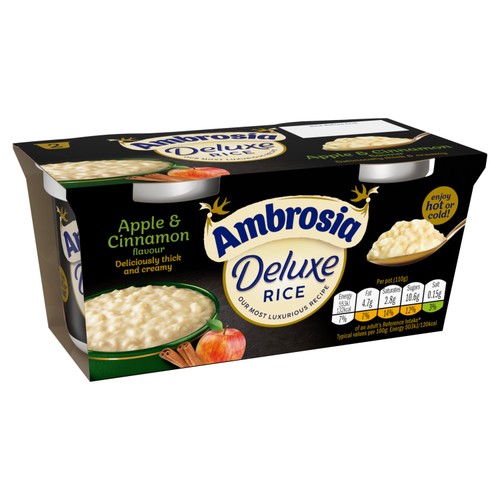 Ambrosia Deluxe Rice Pudding Apple and Cinnamon Pots