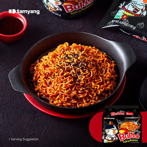 Buldak Hot Chicken Flavour Ramen Original Flavour Instant Noodles Multipack