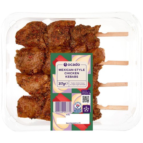 Ocado Mexican-Style Chicken Kebabs