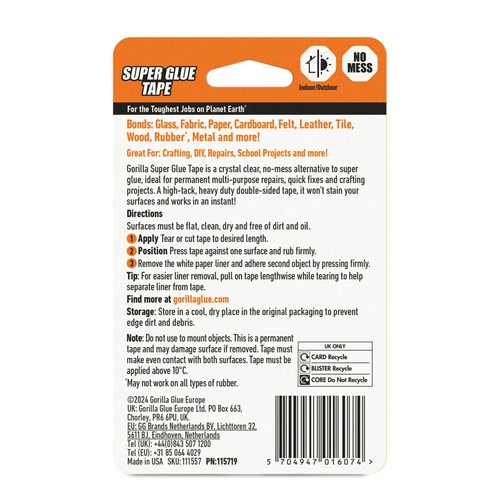 Gorilla Glue Super Glue Tape