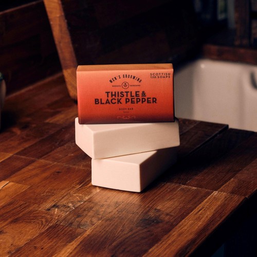 Scottish Fine Soaps Thistle & Black Pepper Body Soap Bar