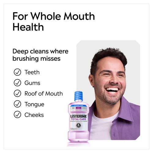 Listerine Total Care Mild Mint Alcohol Free Mouthwash