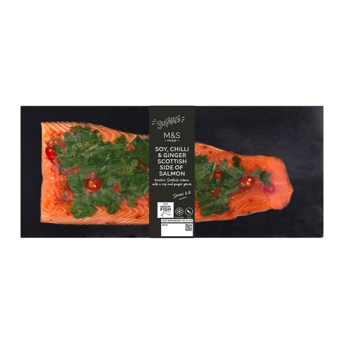  M&S Scottish Salmon Side with a Soy & Ginger Glaze Boneless