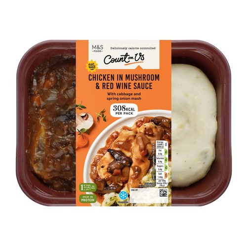 M&S Count On Us Chicken in a Mushroom Red Wine Sauce