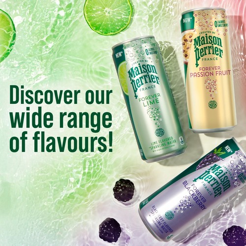 Maison Perrier Forever Blackberry Sparkling Water cans