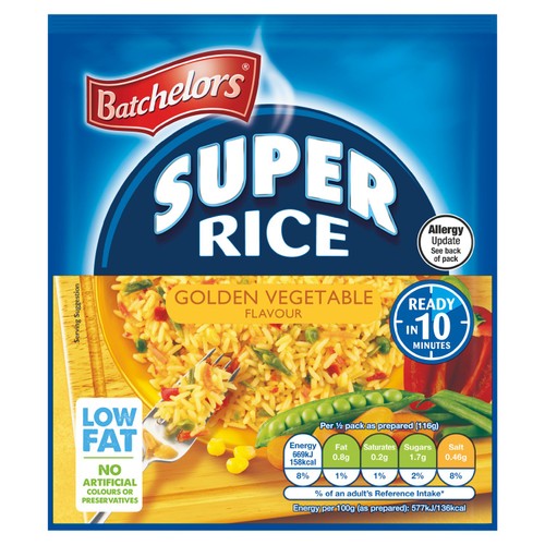 Batchelors Super Rice Golden Vegetable Flavour Packet Rice