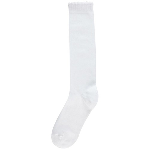 M&S Girls Knee High Socks, Shoe Size 12.5-3.5, White