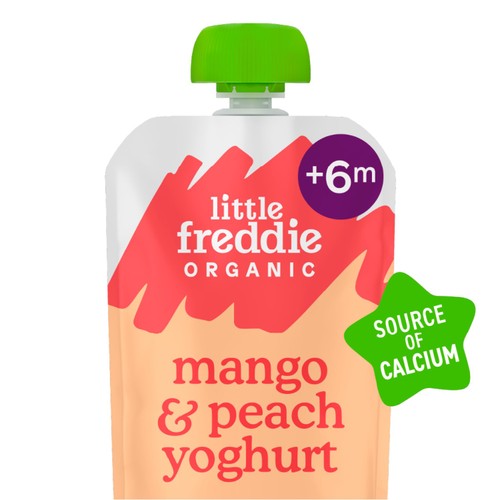 Little Freddie Organic Mango & Peach Yoghurt Baby Food Pouch 6+ Months
