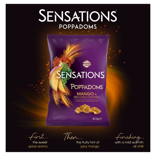 Sensations Mango & Chilli Chutney Sharing Bag Poppadoms