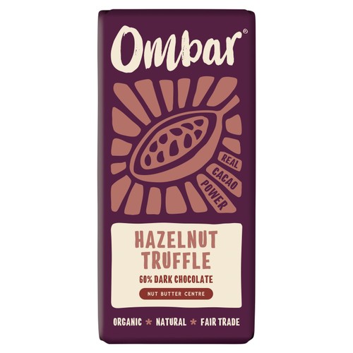 Ombar Centres Hazelnut Truffle Organic Vegan Fair Trade Chocolate