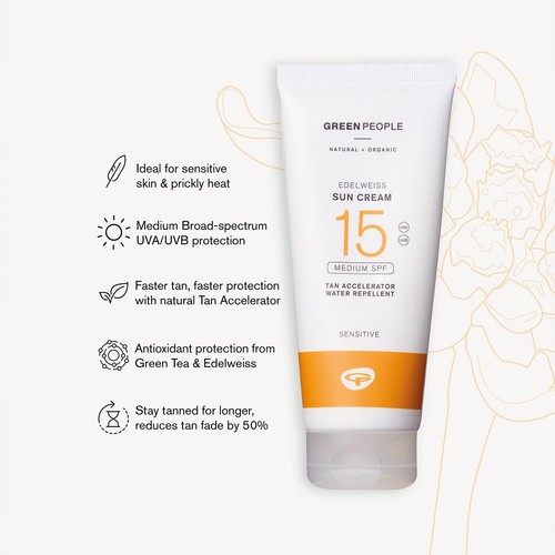 Green People SPF 15  Sun Cream With Tan Accelerator