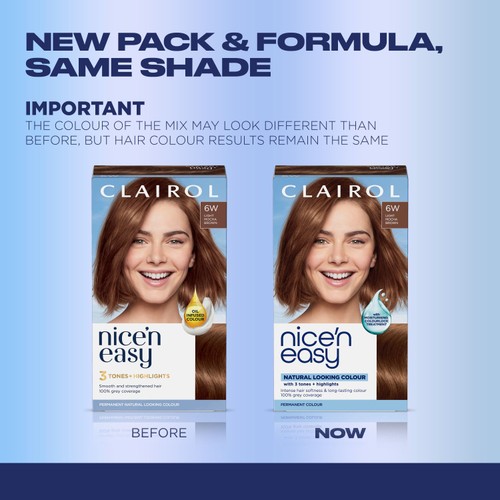 Clairol Nice'n Easy Creme Permanent Hair Dye 6W Light Mocha Brown