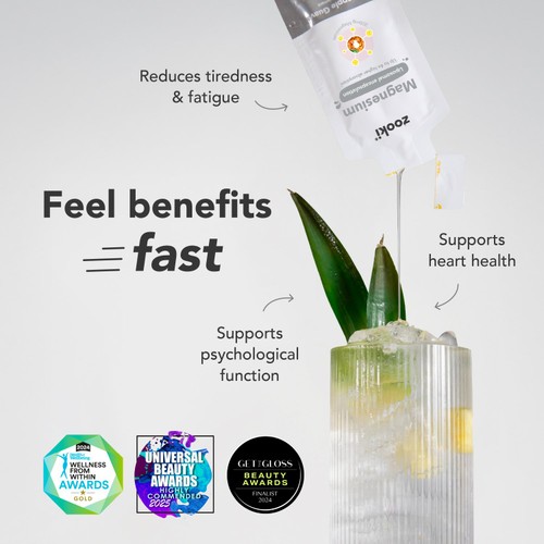 Zooki Liposomal Magnesium Bisglycinate 2,000mg, Pineapple Sachets
