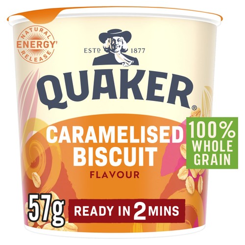 Quaker Oat So Simple Caramelised Biscuit Porridge Cereal Pot