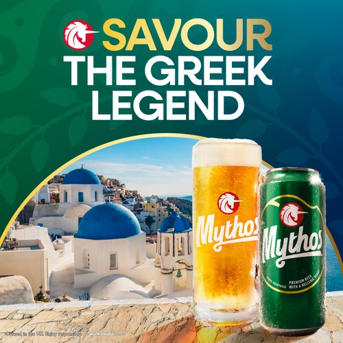 Mythos Premium Greek Lager Beer Can