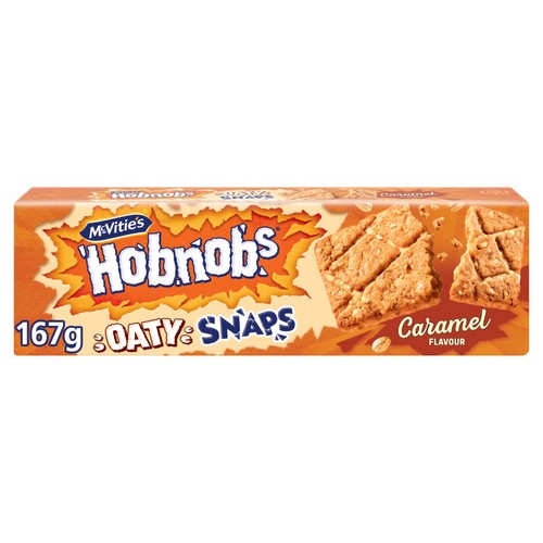 McVitie's Hobnobs Biscuits Oaty Snaps Caramel