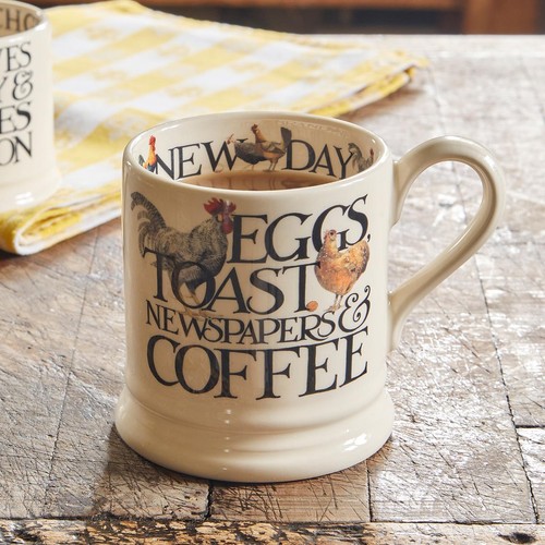 Emma Bridgewater Rise & Shine Eggs & Toast 1/2 Pint Mug