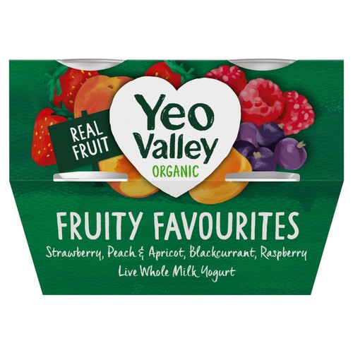 Yeo Valley Organic Fruity Favourites Yoghurts