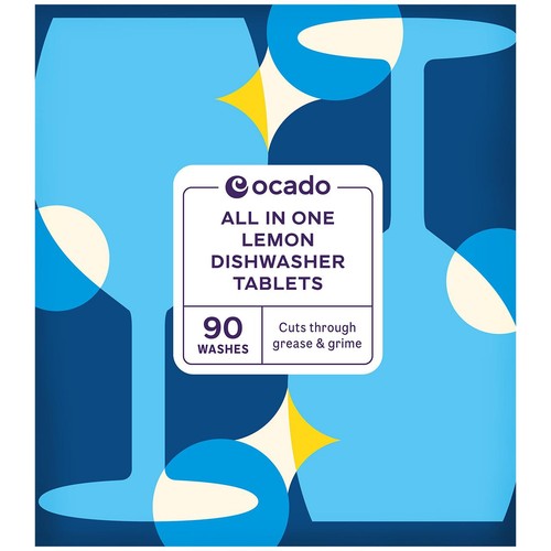 Ocado All in One Dishwasher Tablets Lemon