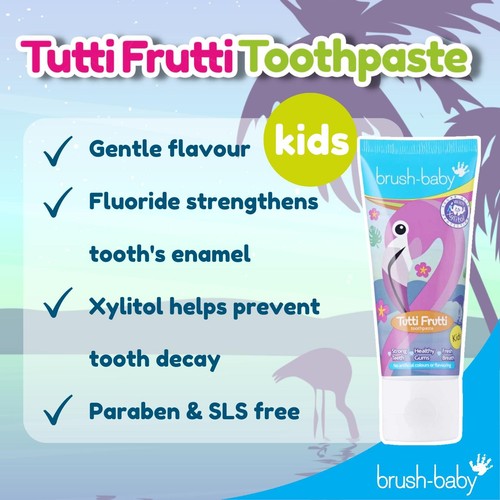 Brush-Baby Kids Tutti Frutti Toothpaste, 3-6 Yrs