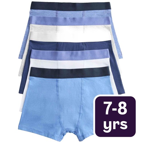 M&S Blue Nautical Trunks, 7-8 Years, Blue Mix