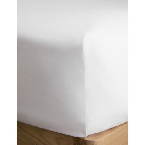 M&S Cotton Rich Fitted Sheet, Super King, White