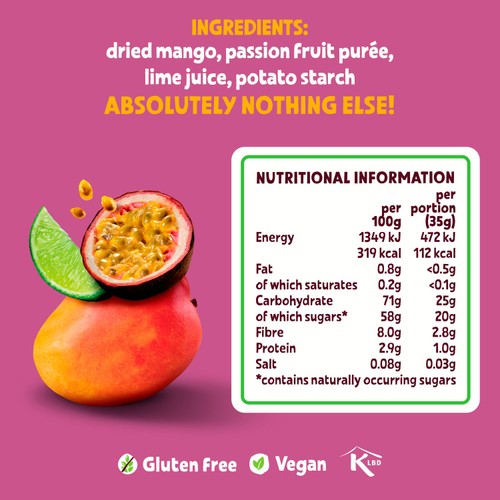 BEAR Fruit Dried Mango & Passionfruit