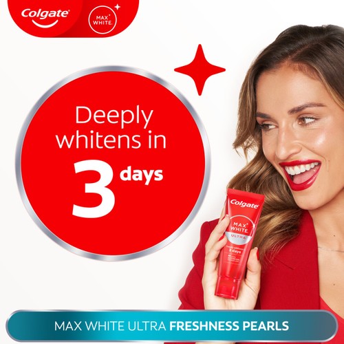 Colgate Max White Ultra Fresh Pearls At Home Teeth Whitening Toothpaste