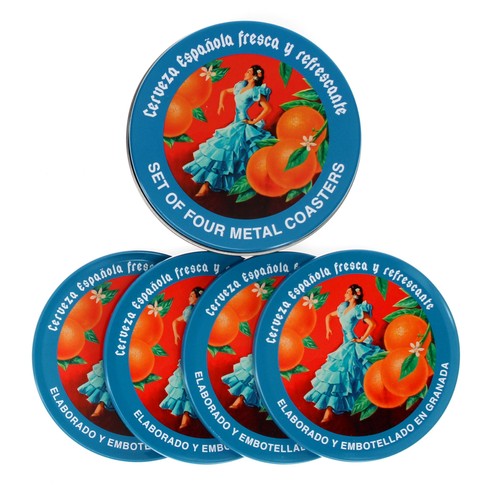 Cerveza Espanola Metal Coasters