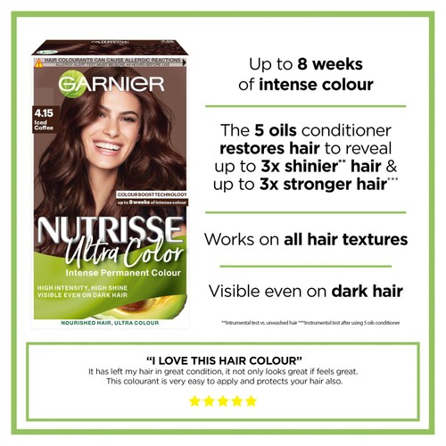 Garnier Nutrisse Ultra-Colour 4.15 Iced Coffee Permanent Hair Dye