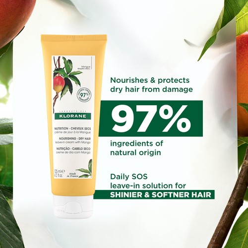 Klorane Nourishing Leave-In Cream with Mango for Dry Hair