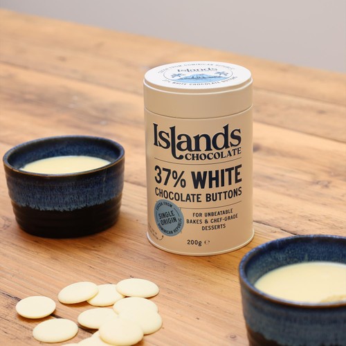 Islands Chocolate 37% White Chocolate Button Tin