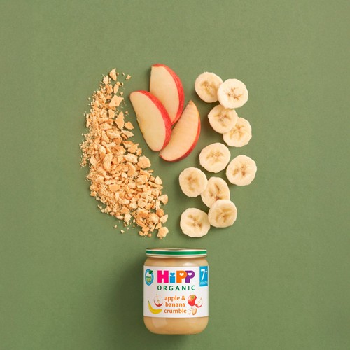 HiPP Organic Apple & Banana Crumble Baby Food Jar 7+ Months