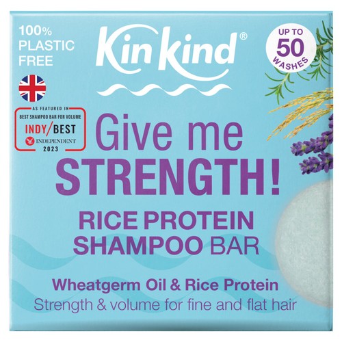 KinKind Give me STRENGTH! Shampoo Bar with Wheatgerm Oil and Rice Protein